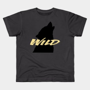 Wild Wolf Silouette Kids T-Shirt